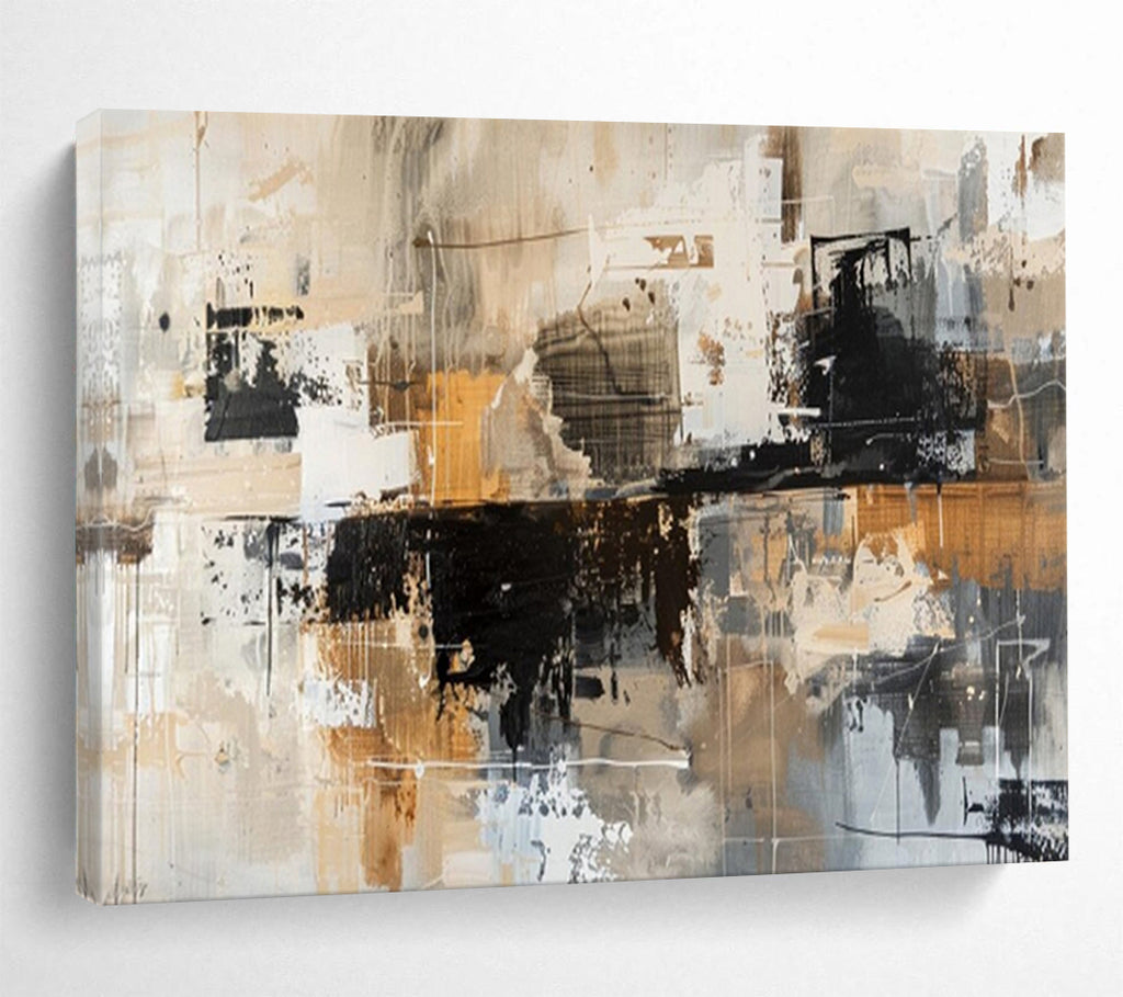 “Neutral Tones & Abstract Shapes” - Abstract Expressionist - Painting On Canvas PT1717