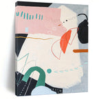 “Pastel - Color Abstract Shapes” - Playful Abstract Painting On Canvas PT1093