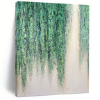 “Green Hanging Vines” - Nature - Inspired, Lush Green Painting On Canvas PT1506