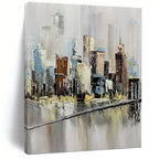“Cityscape Impasto” Painting On Canvas PT1451
