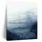 “Soft Blue - Grey Clouds: Watercolor Abstract” - Ethereal Sky Painting On Canvas PT0939
