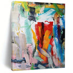 “Colorful Chaos Abstraction” - Multicolor Abstract Painting On Canvas PS0473