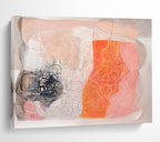 Pastel & Black Abstract Fusion Painting On Canvas DKS052