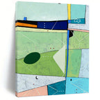 “Colorful Geometric Abstract” - Vibrant Abstract Painting On Canvas PT1104