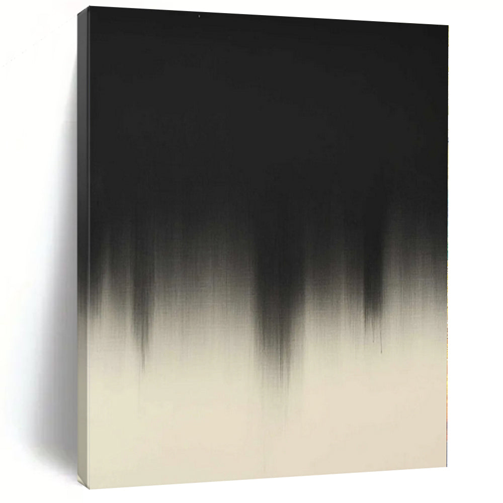 “Black - White Gradient” - Subtle Abstract Painting On Canvas PS0156