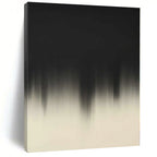 “Black - White Gradient” - Subtle Abstract Painting On Canvas PS0156