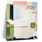 “Pastel - Colored Abstract Composition” - Soft Abstract Painting On Canvas PT1109