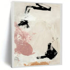 “Black - Pink Abstract” - Expressionist Painting On Canvas PT2316