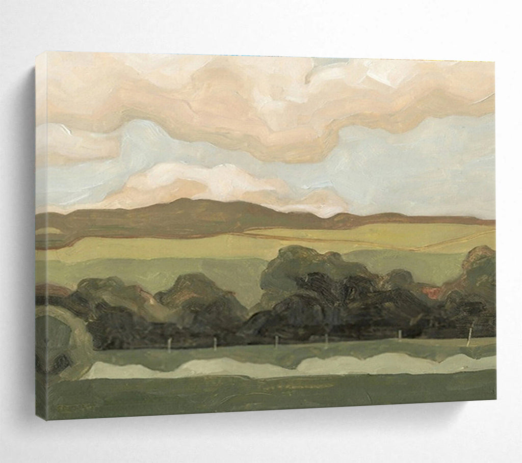 “Rolling Fields” - pastoral Landscape Painting On Canvas DKS425
