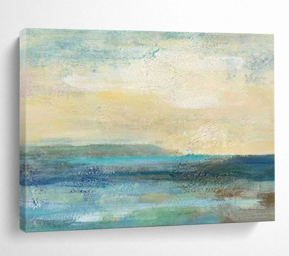 “Coastal Hues” - Abstract Seascape Painting On Canvas DKS435