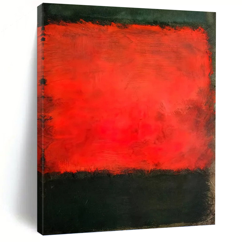 “Red - Black Abstract” - Abstract, Intense - Styled Painting On Canvas PT1614