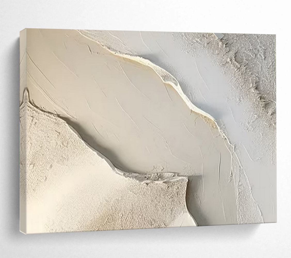 “Subtle Textured Abstraction” - Minimalist Plaster - like Painting on Canvas PT1512