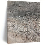 “Gray Textured Abstract” - Industrial Abstract Painting On Canvas PS0102