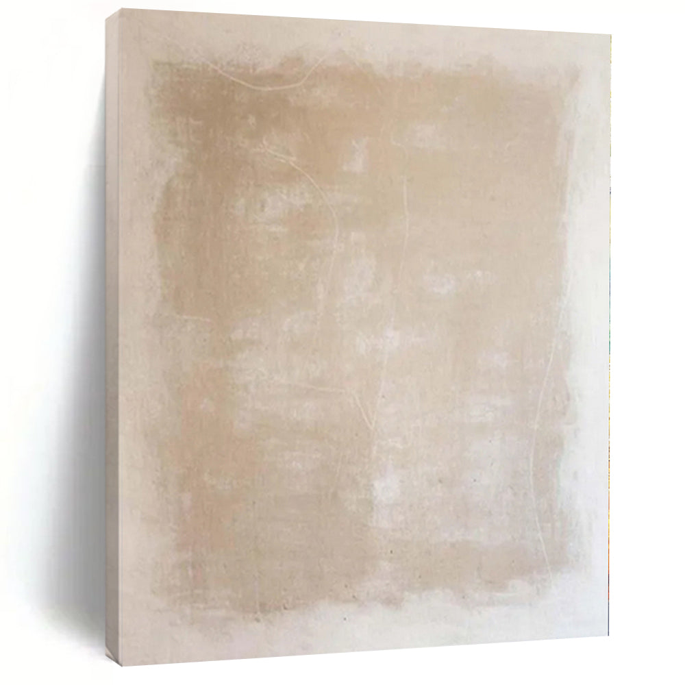 “Beige - White Textured Minimal” - Elegant Abstract Painting On Canvas PS0133