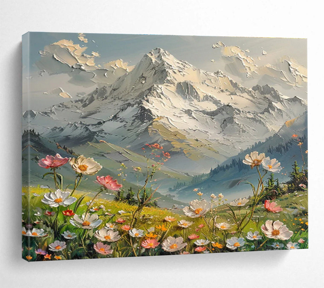 Mountain Blossom - Landscape Oil Painting, Fit for Living Room & Conservatory DKS674
