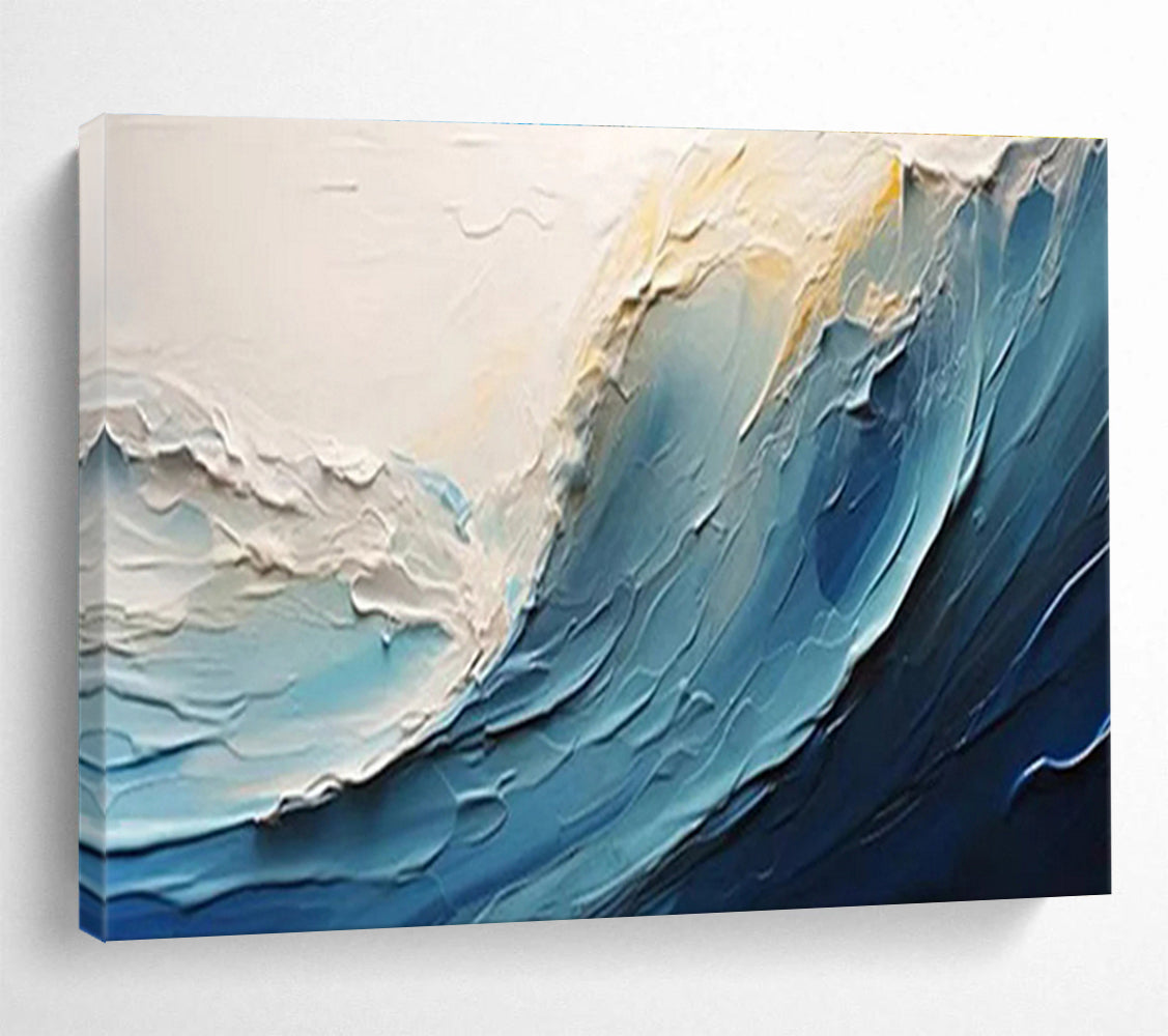 “Textured Wave Painting” - Impasto Seascape Painting On Canvas DKS527