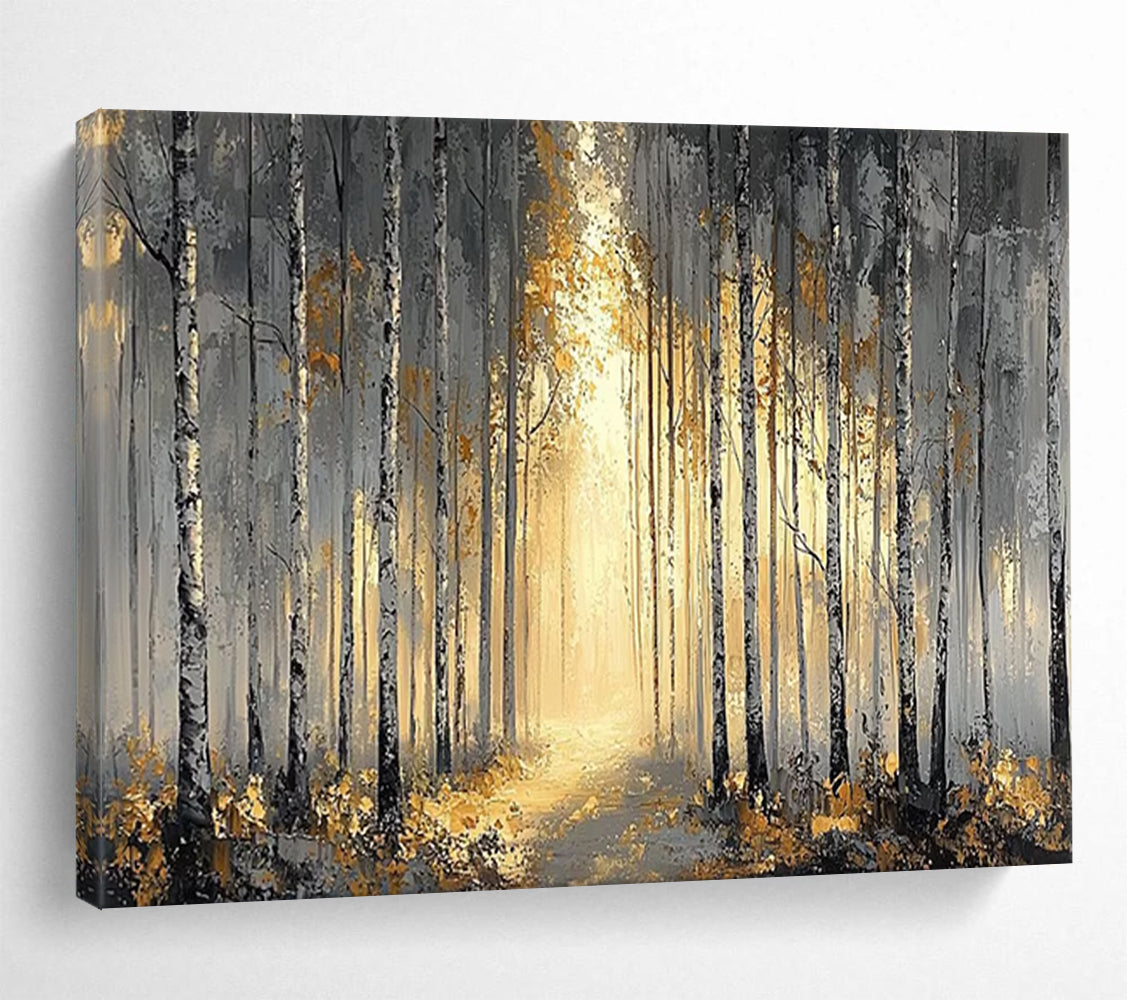 “Misty Forest Path Abstract” - Ethereal Landscape Painting On Canvas PT159