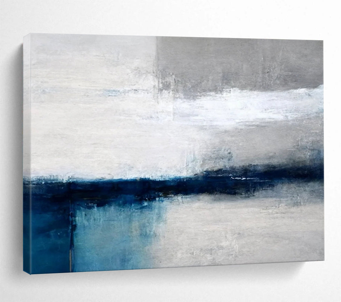 “Minimalist Sea Horizon” - Abstract Coastal Painting On Canvas PT053