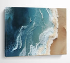 “Aerial - View Ocean Waves” - Photographic - Abstract Painting On Canvas PT1547
