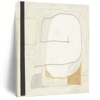 “Neutral Tones with Black Lines” - Minimalist Abstract Painting On Canvas DS025