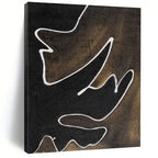 “Black - White Abstract” - Avant - Garde Abstract Painting On Canvas PS0070