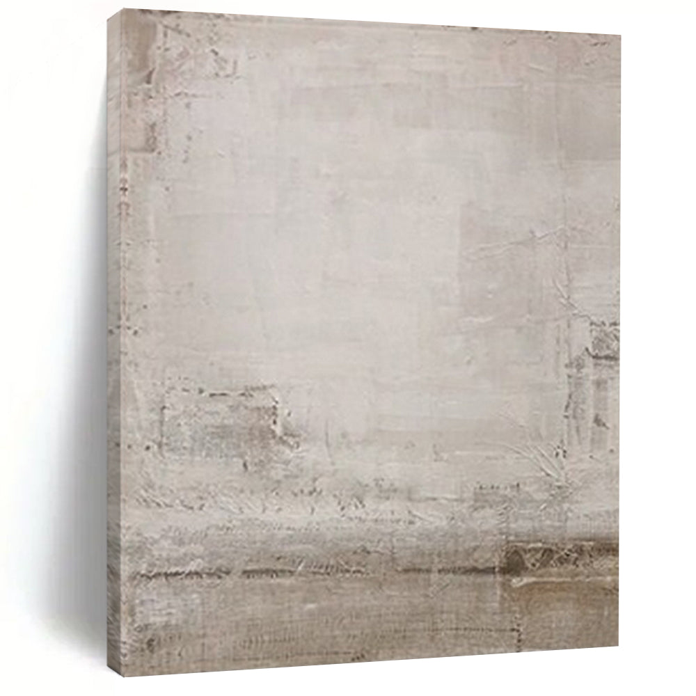 Light Gray Textured, "Faded Memories" – Textured Abstract Painting On Canvas PS0979