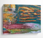 Colorful Abstract Waterscape - Impasto - style Painting On Canvas DKS371