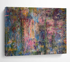 “Vibrant Color Mosaic” - Multicolor Abstract, Textured Wall Art Painting On Canvas DKS715