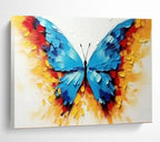 “Vibrant Textured Butterfly” - Impasto Oil Painting on Canvas PT1507