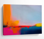 “Vivid Color Blocks & Subtle Blends” - Abstract Modernist - Inspired Painting On Canvas PT1684