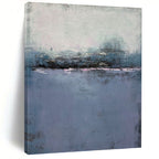 “Blue - Purple Abstract Horizon” - Impressionist Abstract Painting On Canvas PT1224