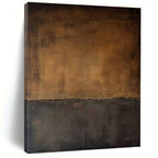 Brown and Black with Divided Textures "Earth and Shadow" Abstract Painting On Canvas PS1363