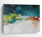 “Colorful Abstract Horizon” - Abstract Landscape Painting On Canvas DKS510