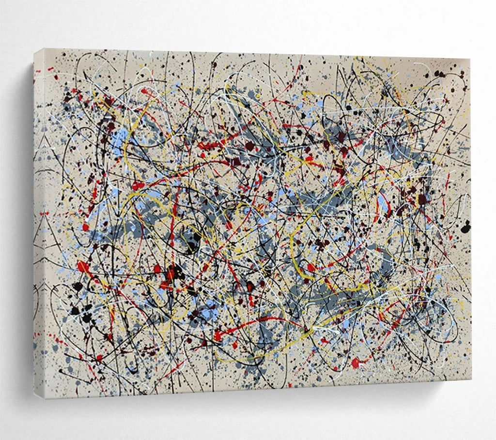 “Colorful Drip Art Extravaganza” - Pollock - Inspired Abstract Painting On Canvas PT1589