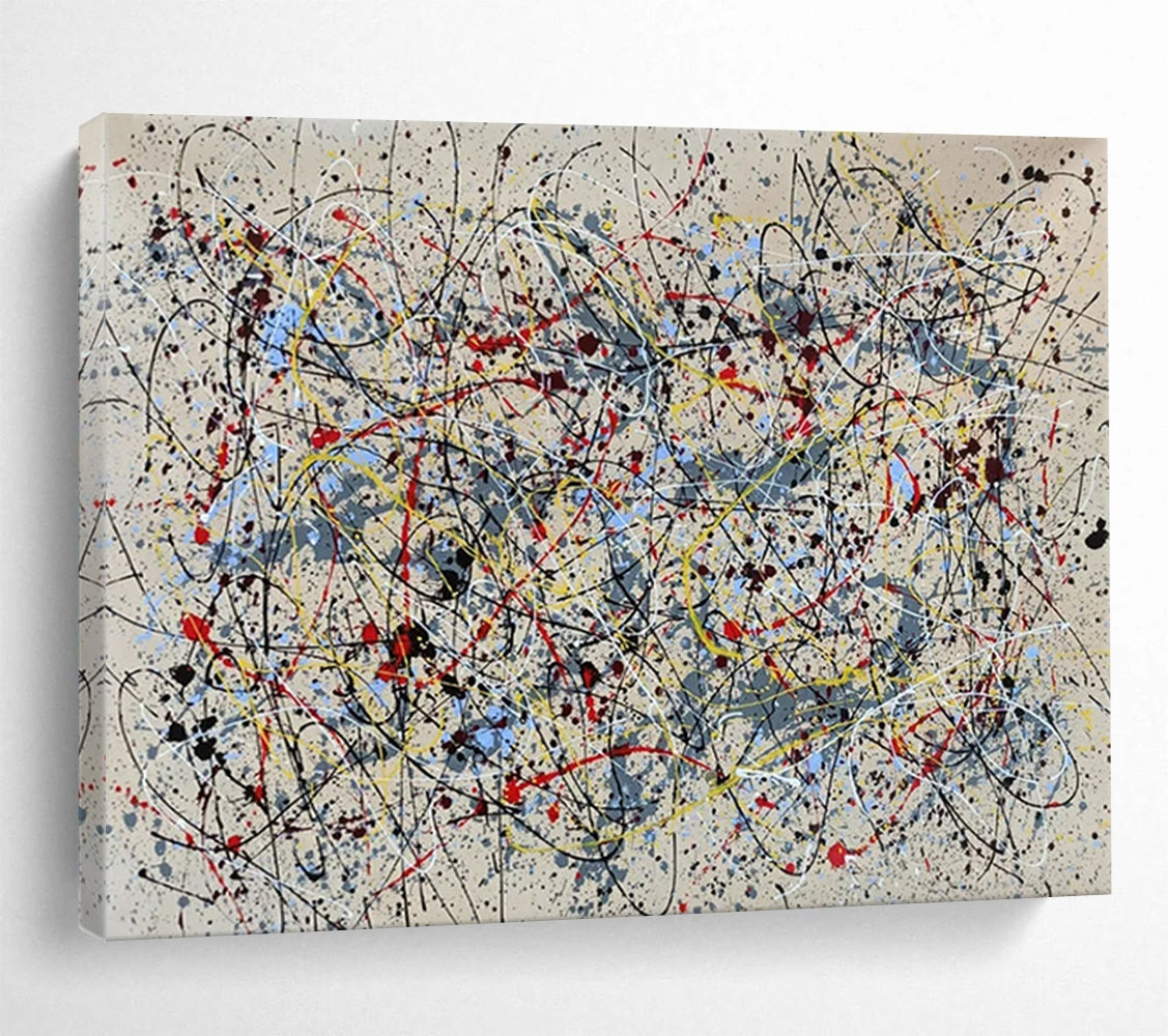“Colorful Drip Art Extravaganza” - Pollock - Inspired Abstract Painting On Canvas PT1589