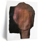 “Moody Collage Head” - Mixed - Media Collage Painting On Canvas PT2227