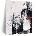 Black, White, Red, Taupe Ethereal Whispers “Secret Stories” - Painting On Canvas PS0793