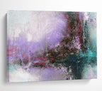 Pastel Purple - Teal Abstract - Dreamy Impressionistic Painting On Canvas DKS380