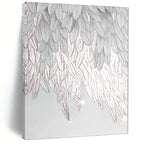 “Silver Feathery Wings” - Realistic - Abstract Painting On Canvas PT2019