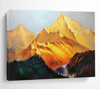 “Golden Peaks” - Realistic Landscape Painting On Canvas DKS433