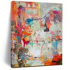 Vivid Color Collage, "Creative Chaos" – Abstract Collage - Style On Canvas PS0931