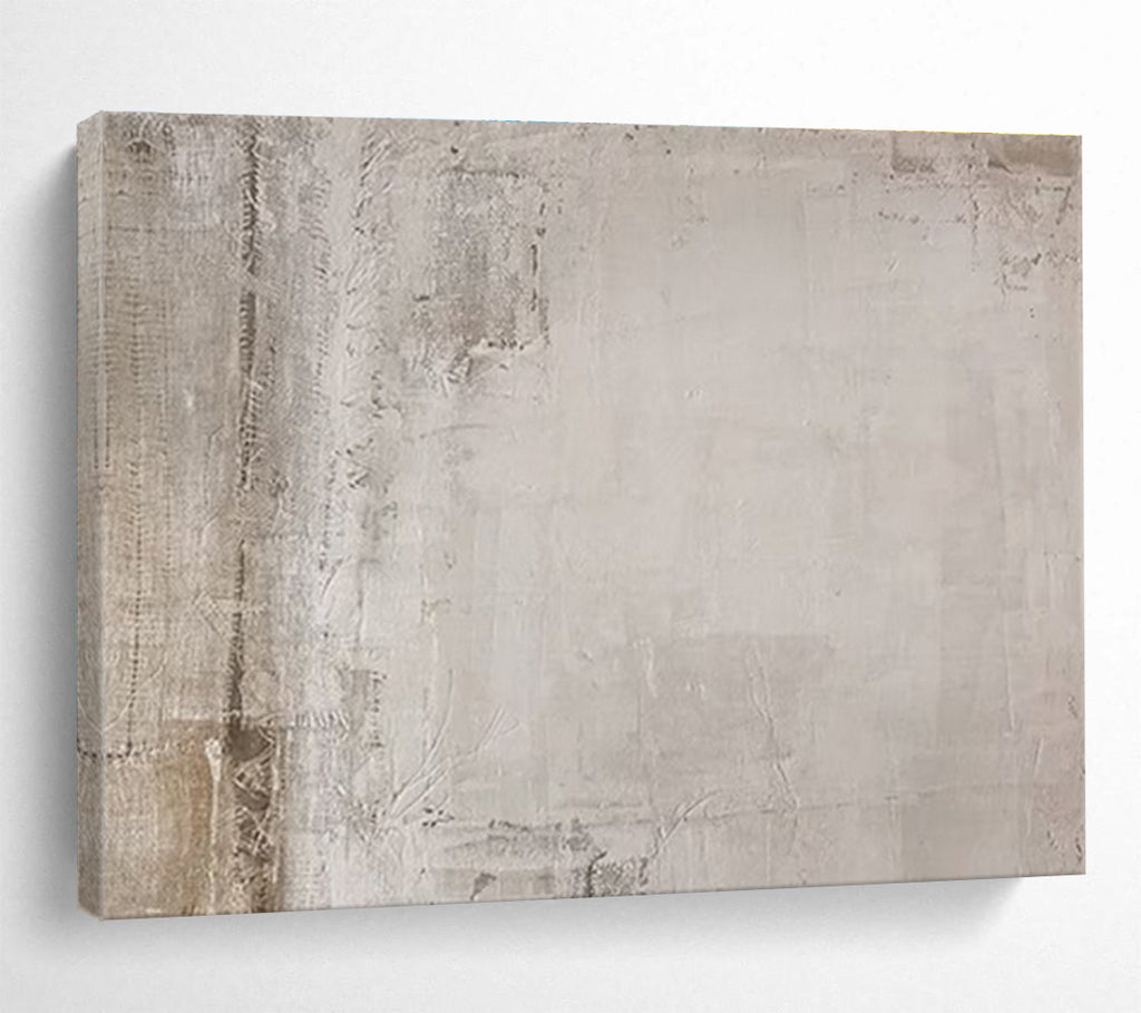 Textured Grey Abstract Painting On Canvas DKS083
