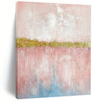 “Pink and Gold Abstract” - Minimalist Abstract Painting On Canvas PT2288