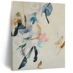 “Pastel Floral Flow” - Blue, Pink, Purple Abstract Painting On Canvas PS0456