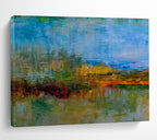 “Colorful Abstract Lakeview” - Vibrant Landscape Painting On Canvas DKS390
