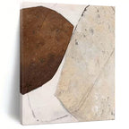 “Brown - Beige Textured Abstract” - Earthy Abstract Painting On Canvas PS0171