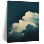 “Blue - White Serene Clouds” - Impressionistic Sky Painting On Canvas DS015