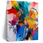 “Intense Color Clash of Creativity” - Chaotic Abstract Painting On Canvas PS0232