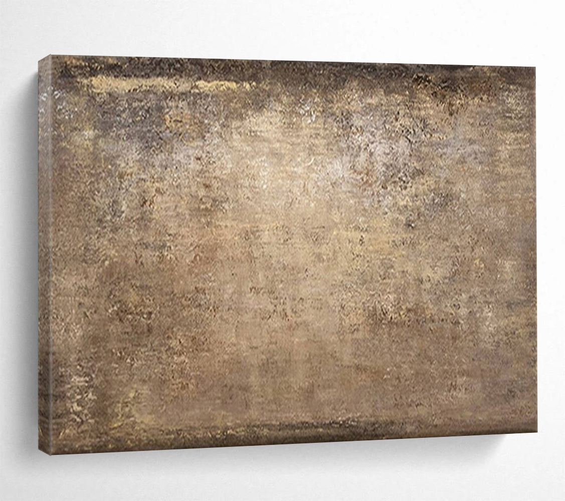 “Bronze - Brown Textured Field” - Rustic Charm Painting On Canvas PT1520