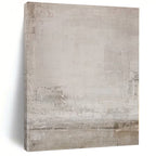 “Beige - White Textured Abstract” - Minimalist Abstract Painting On Canvas PS0121